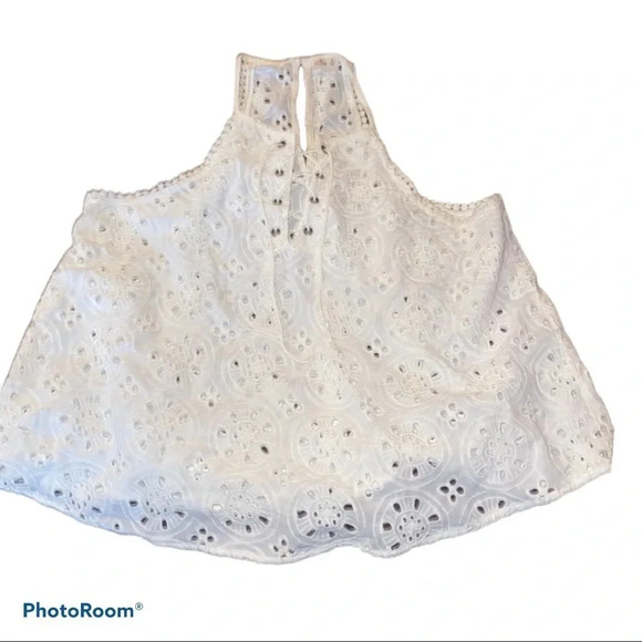Hollister boho chic lace sleeveless muscle blouse  Sz M - Picture 1 of 7